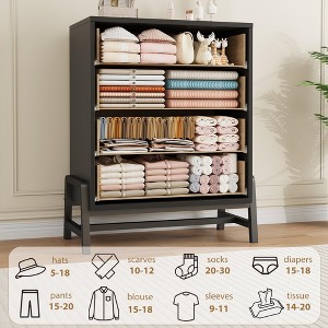 4 Dresser for Bedroom, 38.6" Tall Dresser, Tall Drawer with Storage Freestanding, Wooden Closet Storage Chest for Living Room, Bedroom, - 1 of 4