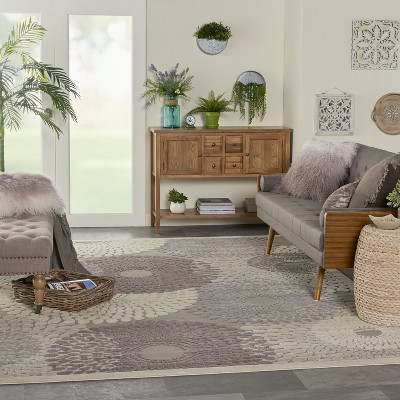 Extra Large Handmade Gray Synthetic Reversible Area Rug