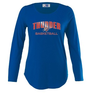 NBA Oklahoma City Thunder Women's Long Sleeve Crew Neck Fashion T-Shirt - 1 of 4