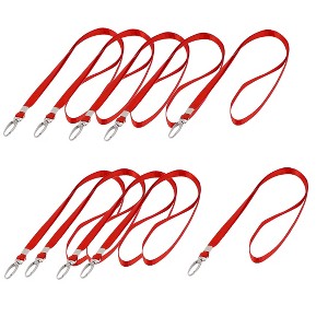 Unique Bargains Metal Swivel J-Hook Fashionable Badge Holder Red 10 Pcs - 1 of 4