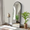 PexFix 64"x21" Aluminum alloy thin frame right angle arched black full-length mirror - 2 of 2