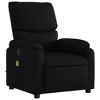 vidaXL Massage Recliner Chair Reclining Armchair for Elderly Faux Leather - Black Manual Push Back - 3 of 4