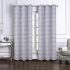 RT Designers Collection Luca Jacquard Grommet Curtain Panel Pair 36" x 84" Charcoal - 2 of 4
