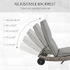 81.5'' Outdoor PE Rattan Cushioned Patio Sun Lounger w/ 5-Level Adjustable Backrest & Wheels Mixed Gray - 3 of 4