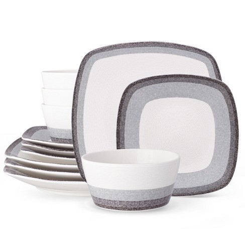 Noritake Colorscapes Layers Charcoal 12-Piece Square Set