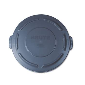 Rubbermaid Commercial Flat Top Lid for 20-Gallon Round Brute Containers 19 7/8" dia. Gray 261960GRA