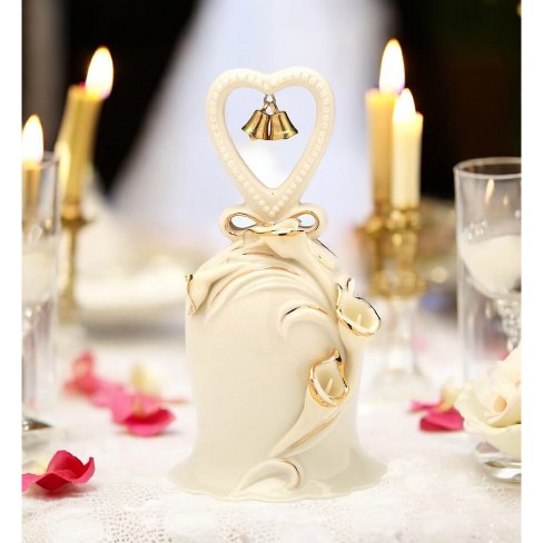 Kevins Gift Shoppe Ivory Ceramic Bell with Calla Lily Flowers and Golden Accents - image 1 of 3