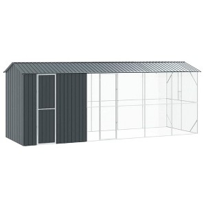 vidaXL Bird Cage Anthracite 422 x 103 x 142 cm Galvanized steel - 1 of 4