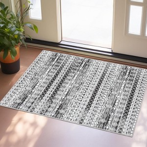 coucheta Boho  Farmhouse Area Rug - Machine Washable, Large Soft Neutral Indoor Rug for Living Room, Bedroom, Dining Table, Home Office - 1 of 4