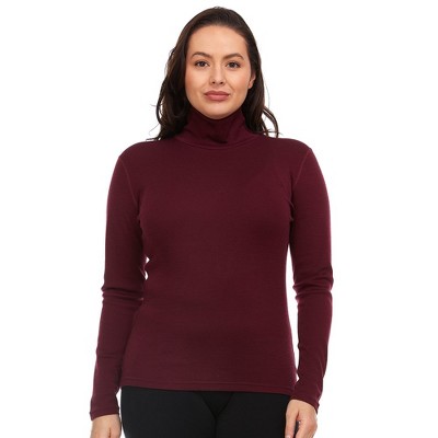 Minus33 Merino Wool Midweight - Women's Long Sleeve Turtleneck 100% Merino  Wool Burgundy L : Target