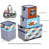 Bacati - Liam Aztec Design Aqua/Orange/Navy Storage Toy Chest - 3 of 4