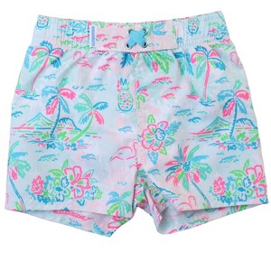 RuggedButts Toddler Boys UPF50+ Swim Trunks - 1 of 2