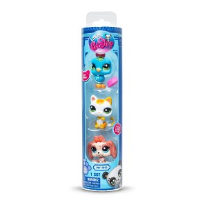 Littlest Pet Shop 3pk Collectible Figures - Llasa Opso, Cat, Fancy Bird - 1 of 4