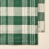 72"x14" Plaid Table Runner Forest Green - Hearth & Hand™ with Magnolia - 3 of 3