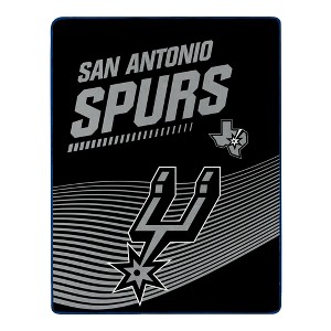 Sweet Home Collection NBA San Antonio Spurs Microfiber Plush Throw Blanket - 1 of 4