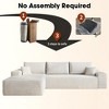 107" Cloud Plush Corduroy Modular L-Shaped Sectional Sofa with Left Chaise, Floor Design, No Assembly - 4 of 4