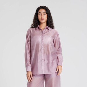Women's Relaxed Fit Long Sleeve Button-Down Shirt - A New Day™ - 1 of 4