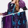 Joyfy Halloween Costume Witch Dress with Broom and Hat for Girls, Kids Moon Shimmer Costume Set for Wizard Role Play Themed Parties - 3 of 4
