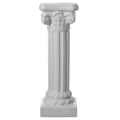 Uniquewise Fiberglass White Plinth Roman Column Ionic Piller Pedestal Vase Stand for Wedding or Party, Living Room Decor - Photography Props