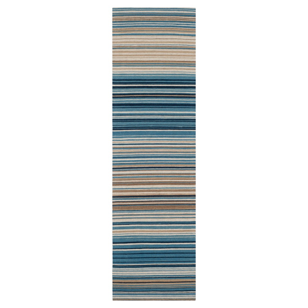 Blue/Multi Stripes Tufted Runner - (2'3inx10' Runner) - Safavieh