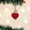 Old World Christmas Blown Glass Ornament for Christmas Tree, Small Red Heart - 2 of 4