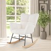 Tangkula Nursery Rocking Chair w/Comfy Backrest & Armrest Solid Wood Base for Living Room - 3 of 4