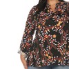 White Mark Plus Size Paisley Button Front Tunic Top - 4 of 4