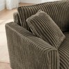 Corduroy Fabric Lazy Sofa Chair with Armrests, Soft Seat Cushion and Ergonomic Backrest for Living Room, Bedroom - 3 of 4