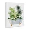 Stupell Industries Mixed Plant Leaves Antique Bathroom Tub, 16" x 20" - 3 of 4