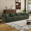 Corduroy Deep Seat Modular Straight Sectional Sofas with 4 Pillows and Removable Ottoman for Living Room, Bedroom, or Apartment - 2 of 4
