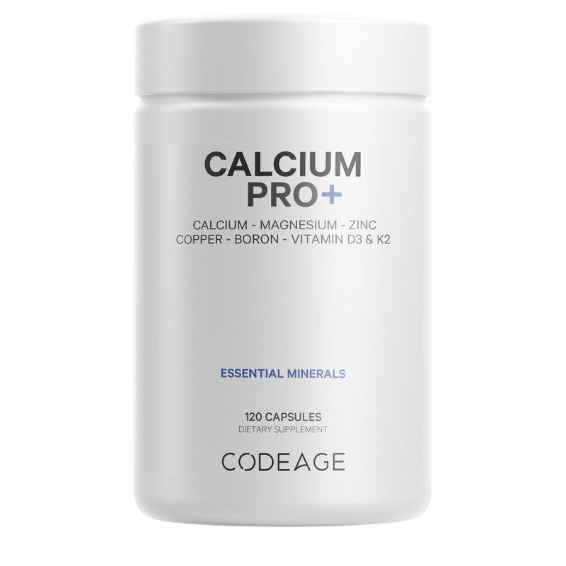 Codeage Calcium Supplement, Magnesium Zinc Copper Boron, Vitamin D3 + K2 - 120ct, 1 of 9