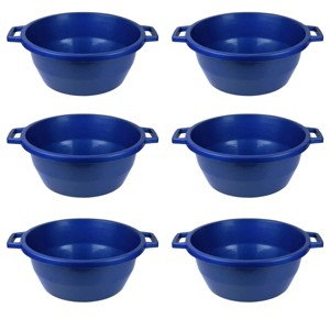 YBM Home 45 Liter Round Dish Wash Basin Dishpan with Handle, Pack of 6 - 1 of 1