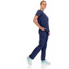 Hey Collection Women Scrubs Set 4-Way Stretch Mock Neck Top with Straight Leg Scrub Pants with Four Pockets - 3 of 4