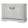 AndMakers 17.71 in. H x 23.62 in. W Antique White Shoe Cabinet with 1 Flip Drawer and Adjustable Shelf - 2 of 4