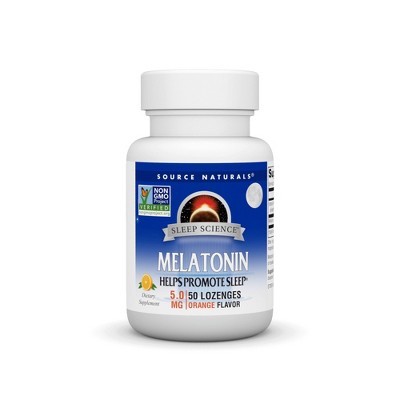 Source Naturals, Inc. Melatonin 5mg Sublingual-orange - 50 Lozenge : Target