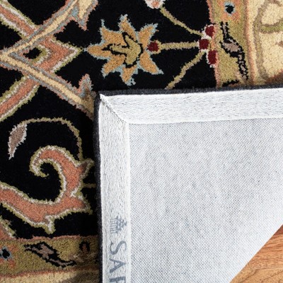 Elegant Charcoal & Beige Hand-Tufted Wool Rectangular Rug 3' x 5'