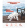 VEVOR Adirondack Ottoman, 17.7L x 19.7W x 13.8H Inch HDPE Plastic Folding Adirondack Ottoman, Weather-Resistant Foot Rest for Adirondack Chair,White - 3 of 4