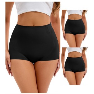 INSPIRE CHIC 3 Pcs Women's High-Waisted Briefs Tummy Control Butt Lifter Control Panties - 1 of 4