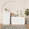 SUGIFT 6 Drawer Dresser White Wood Chest of Drawers for Bedroom, Modern Storage Organizer 53.5 x 15.8 x 30 Inches - 3 of 4