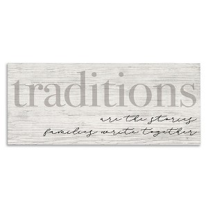 Stupell Industries Family Traditions Heartfelt Phrase, 40" x 17" - 1 of 4