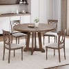 Jojoka Round Dining Table for 4, 47 Inch Wooden Kitchen Table with Sturty Legs, Dining Room Table, Circle Table for Dining Room, Kitchen - 3 of 4