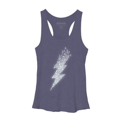 Women's Design By Humans Electro Music By radiomode Racerback Tank Top