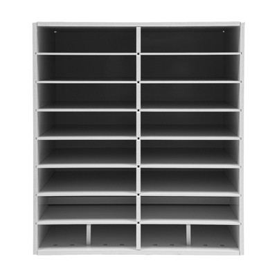YIYIBYUS 16-slot File Organizer File Storage Holder, Black/White