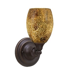 Toltec Lighting Any 1 - Light Sconce in  Dark Granite with 5" Gold Fusion Shade - 1 of 1