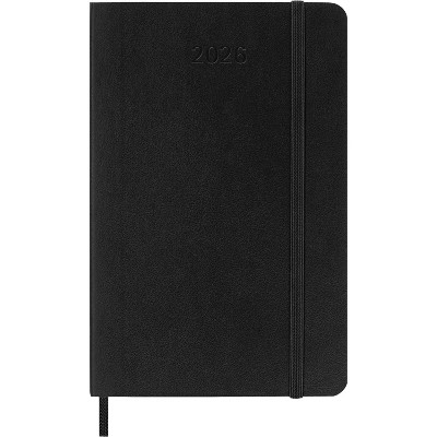 Moleskine 3.5"x5.5" 12 Months 2026 12 Months Weekly Notebook Black Soft