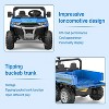 24V Electric Ride On Dump Truck for Kids, 4x75W Motors, 7AH Battery, Remote Control, LED Lights, Music, Cargo Bed - 3 of 4