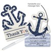 Big Dot of Happiness Ahoy - Nautical - Shaped Thank You Cards - Baby Shower or Birthday Party Thank You Note Cards with Envelopes - Set of 12 - 2 of 4
