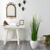 Nearly Natural 4.5-ft Wheat Plume Grass Artificial Plant in White Planter - 3 of 4