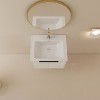Soft-Close Wall-Mounted Bathroom Vanity with Ceramic Sink, Compact Storage for Small Bathrooms, White - 4 of 4