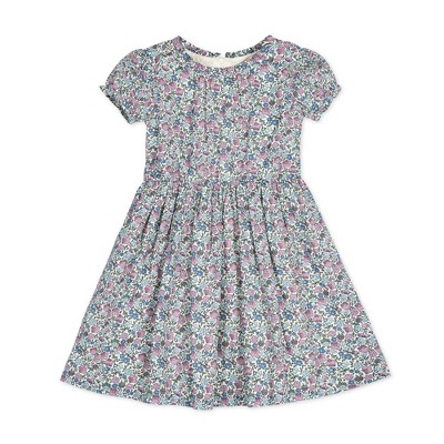 Hope & Henry Girls' Organic Ruffle Edge Puff Sleeve Dress, Infant : Target